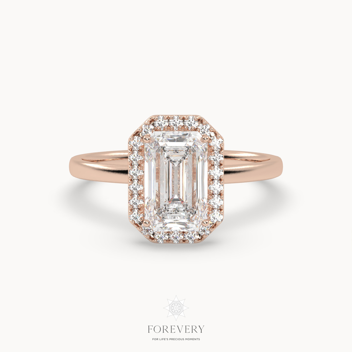 18k yellow gold  emerald diamond engagement ring Photos & images
