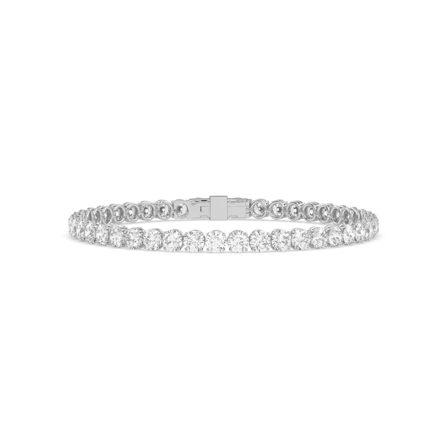 18k rose gold  7.0 carat round diamond tennis bracelet with modern american lock system Photos & images
