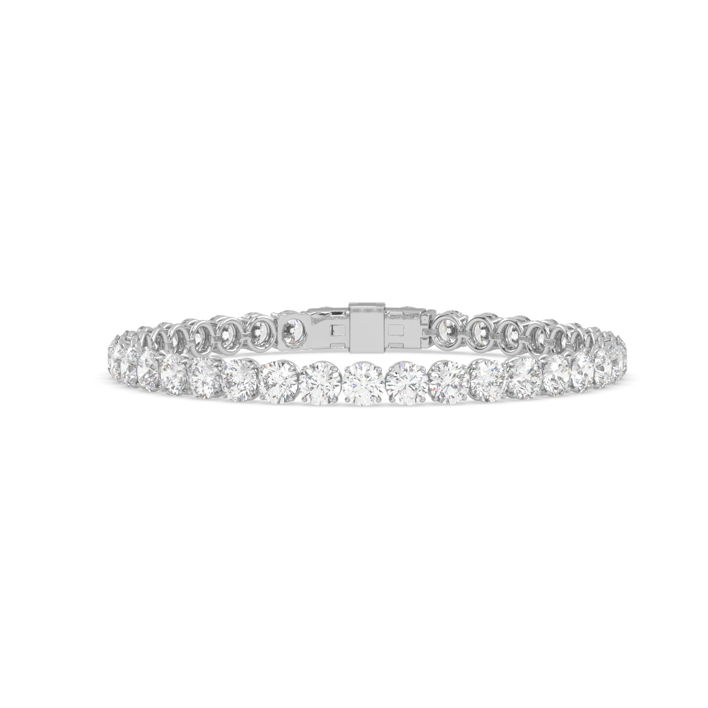 18k rose gold 14 carat round diamond tennis bracelet with modern american lock system Photos & images